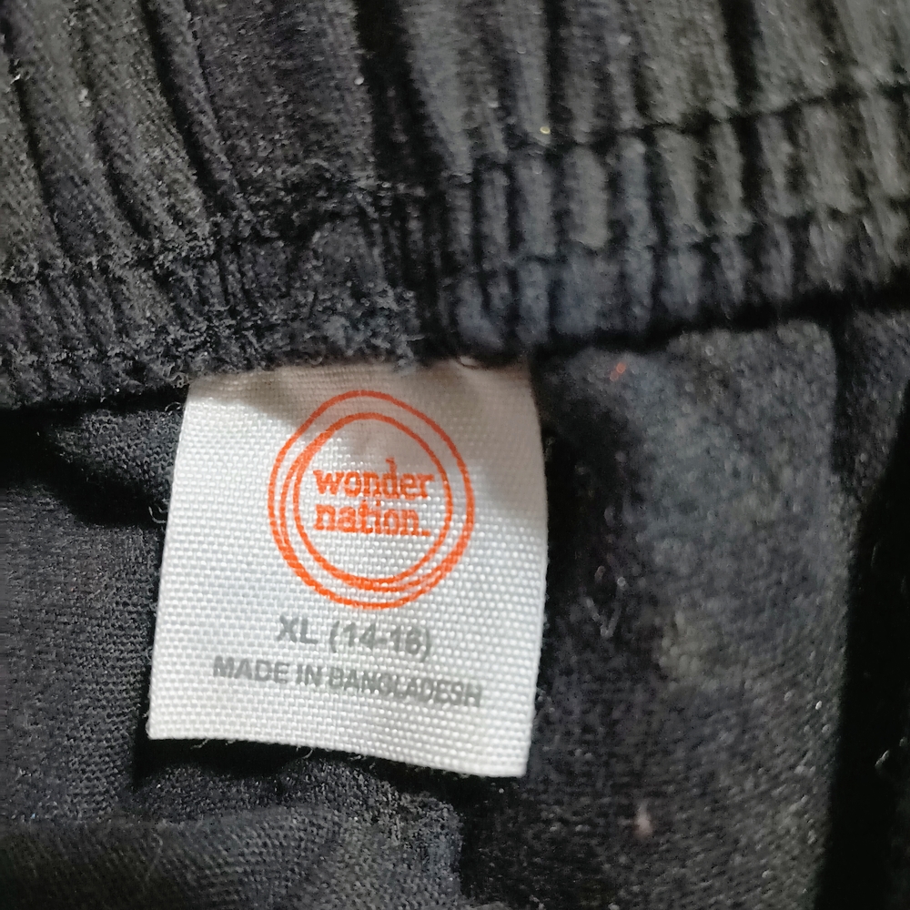 Wonder Nation Black Pants XL
